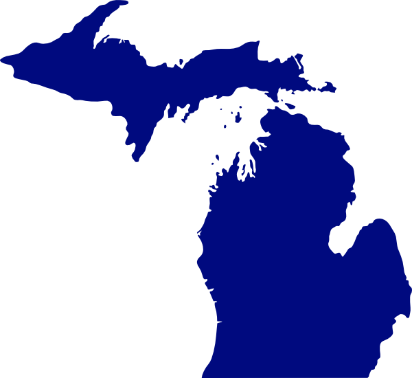 600x550 State Of Michigan Clip Art Free Vector 4vector