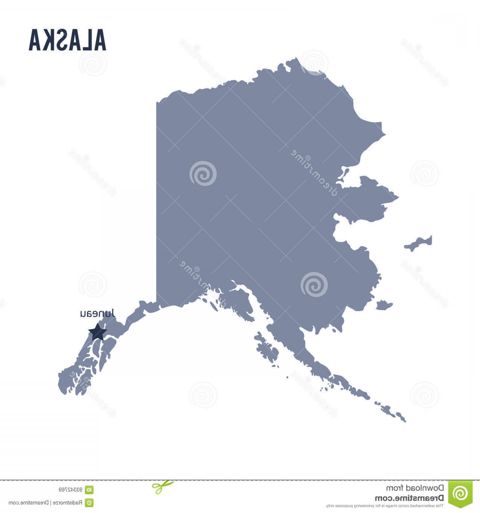 1560x1668 Stock Illustration Vector State Alaska Isolated White Background
