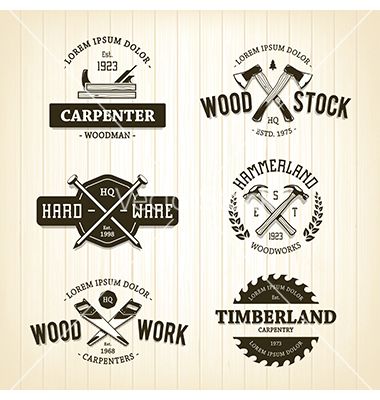 380x400 Carpentry Emblems Logos Vector By Morys On Tools