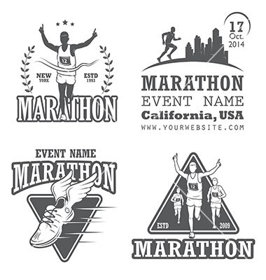 380x400 Marathon Logo Design Vector By Ivanmogilevchik On Vectorstock