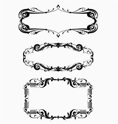 380x400 Vector Borders And Frames Latest Border Vector Victorian Frame Set