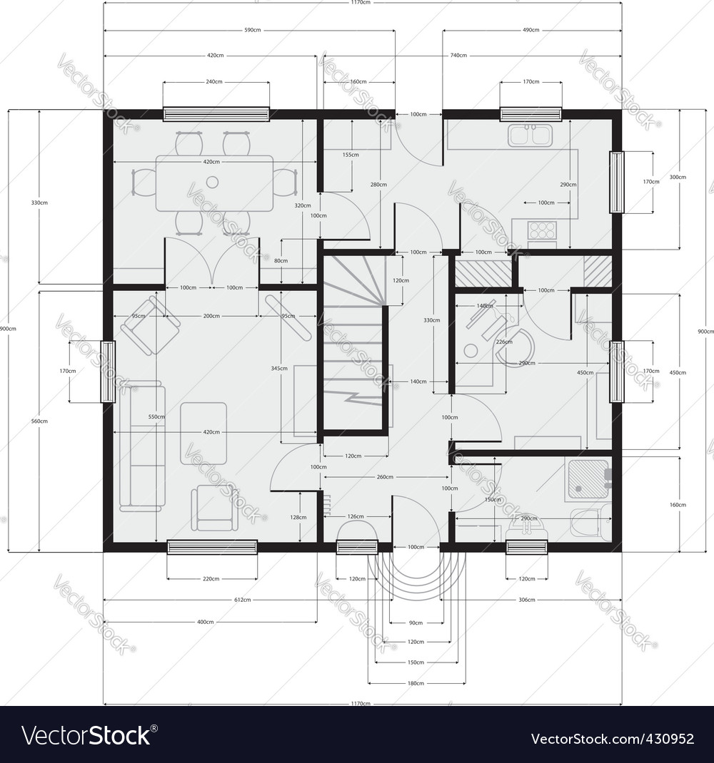 1000x1070 Building Plans Royalty Free Vector Image Vectorstock For Teardrop
