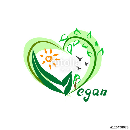 500x500 Vegan Logo Vector Stock Image And Royalty Free Vector Files On