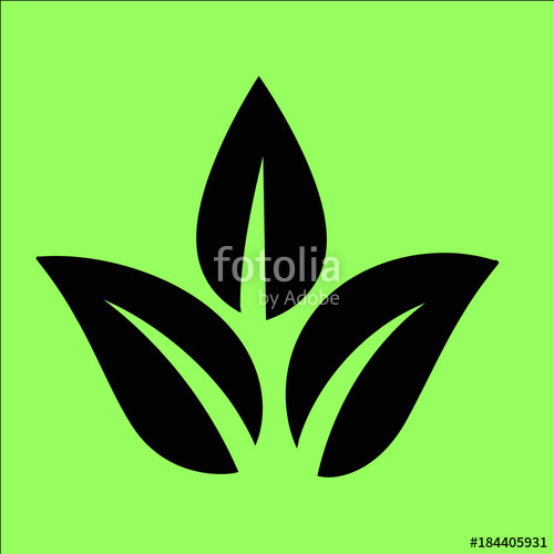 500x500 Green Vegan Logo Vector Design Stock Image And Royalty Free