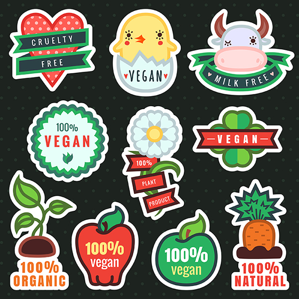 600x600 Vector Vegan Stickers And Illustrations On Behance