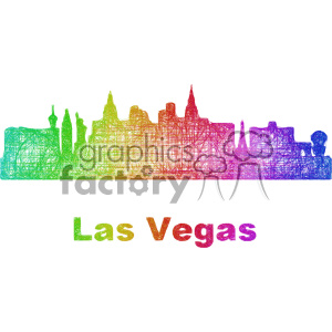 300x300 Royalty Free City Skyline Vector Clipart Usa Las Vegas 402696