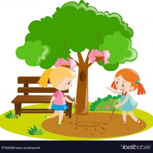 300x300 Photostock Vector Vegetable Garden Vector Illustration With