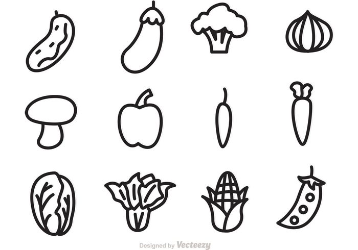 700x490 Free Vector Vegetable Vector Icons