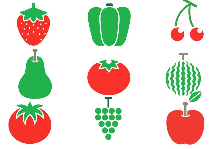 700x490 Summer Fruit And Vegetable Vector Pack