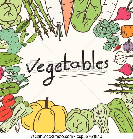 450x470 Hand Drawn Vegetables Doodles Background.