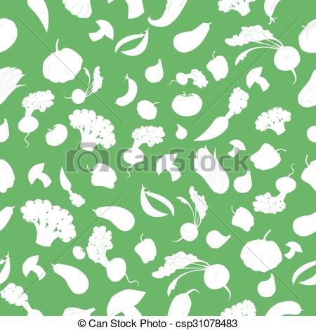 450x470 Seamless Pattern Green Vegetables Background Doodle Hand Drawn .