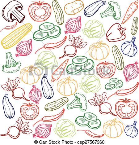 450x468 Vector Vegetables Background.