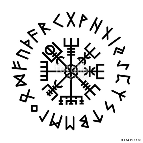 500x500 Vegvisir. Runes Stock Image And Royalty Free Vector Files On