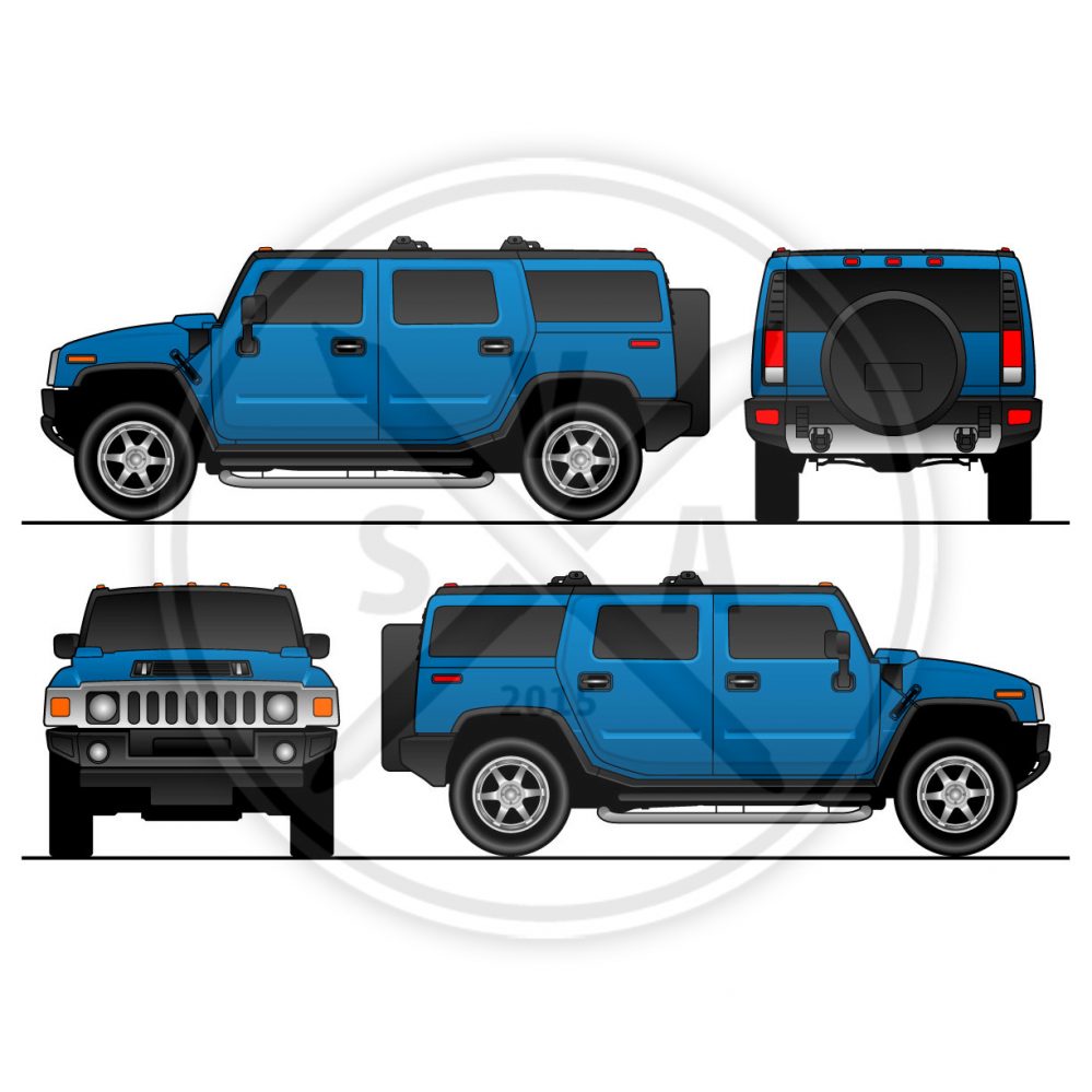 Hummer h2 Limousine синий