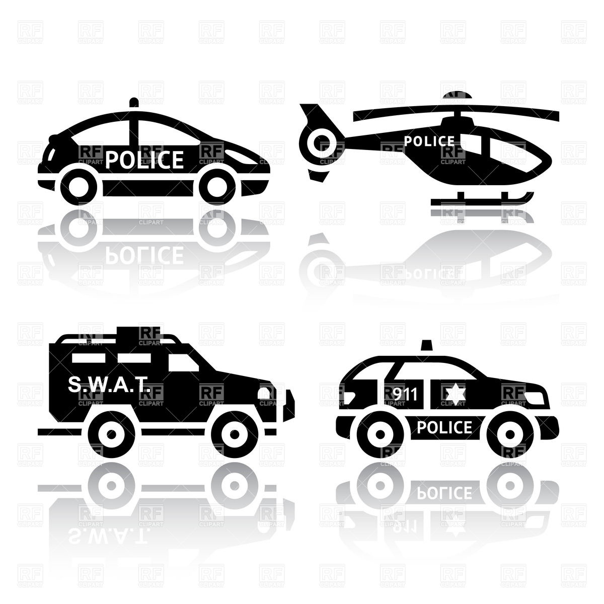 1200x1200 Police Transport Icons