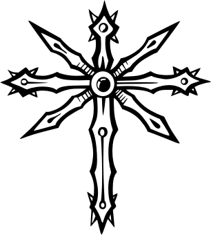 306x340 Tribal Cross. Free Vector Clipart Sample For Vehicle Graphics And