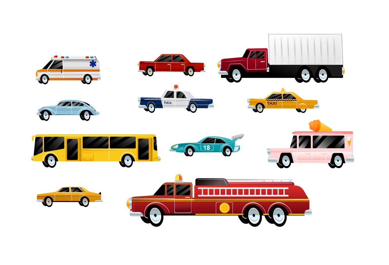 1352x921 Cars Vector Pack Vector Unique Vehicle Vectorvice (11 Eps Files)