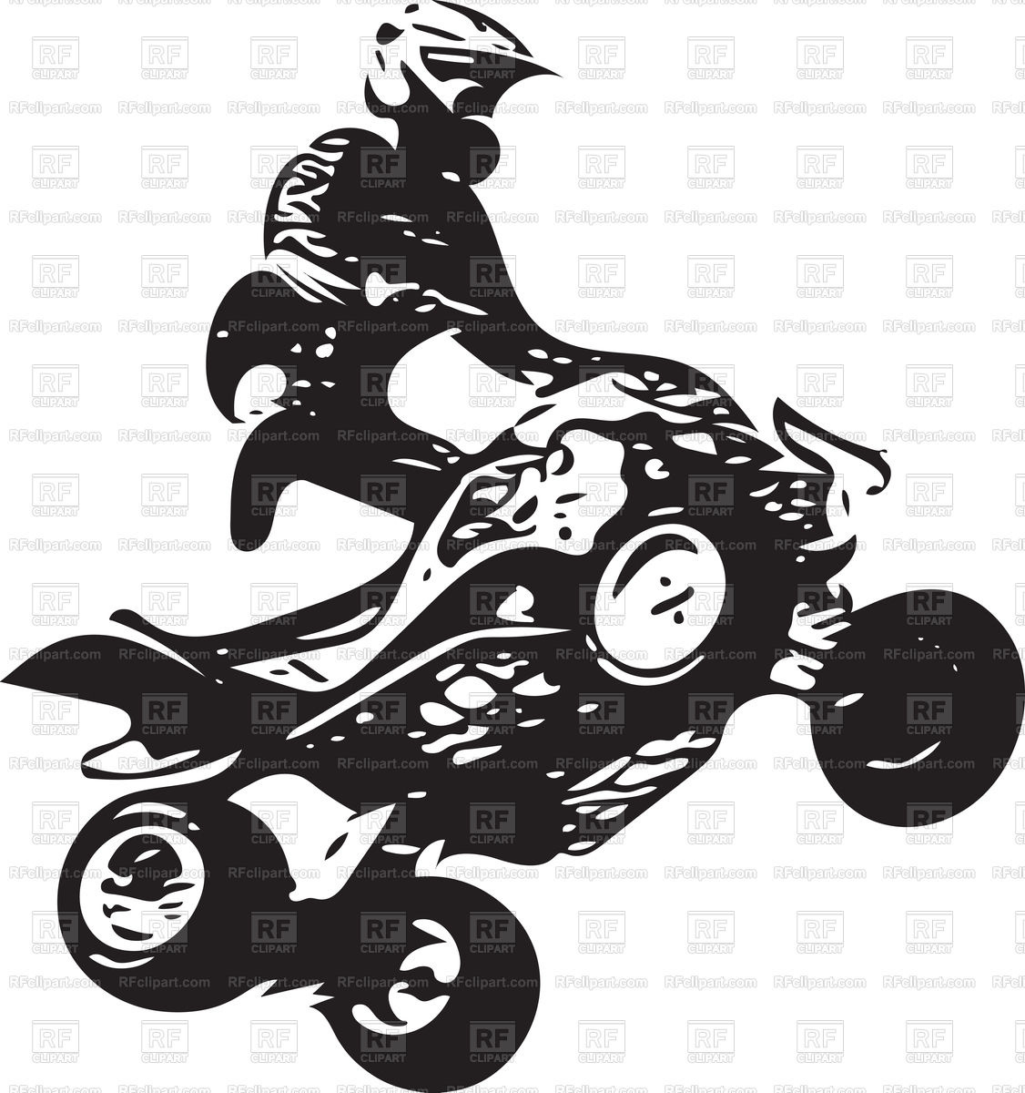 1126x1200 Quad Bike In Flight Vector Image Vector Artwork Of Sport And