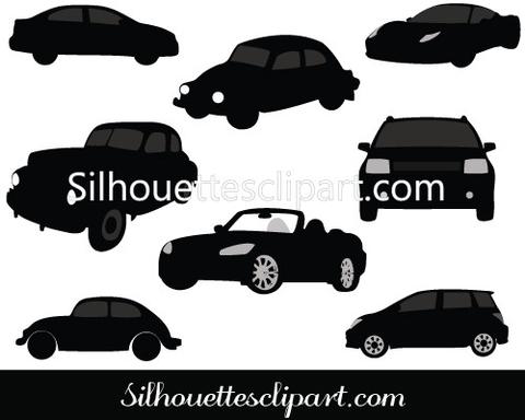 480x384 Vehicle Silhouettes Vector