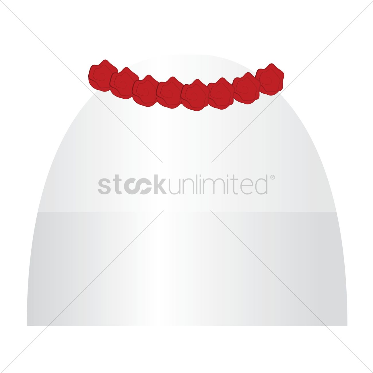 1300x1300 Wedding Veil Vector Image