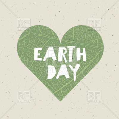 400x400 Heart Shape With Green Leaf Veins Texture Vector Image Vector