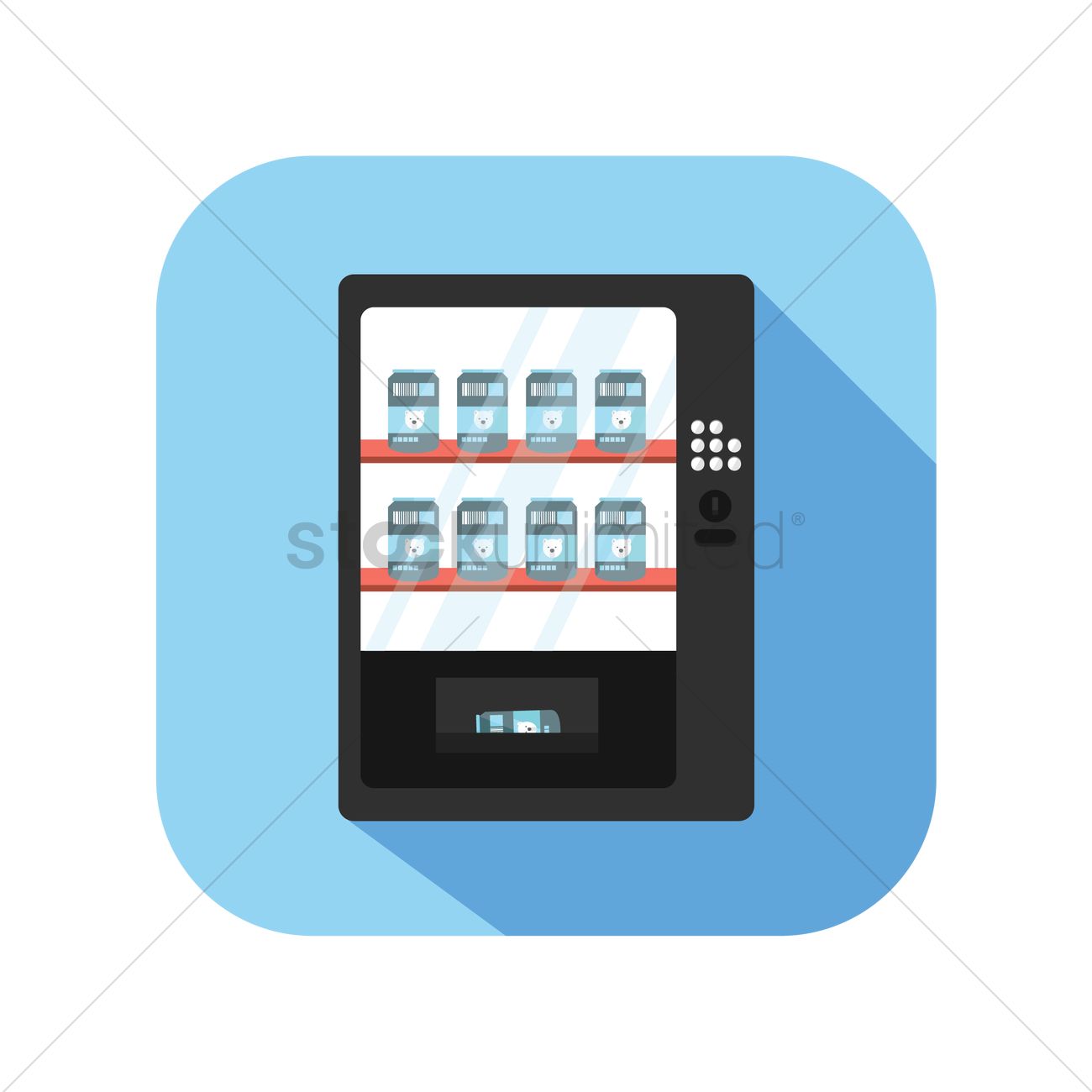 1300x1300 Icon Of Cola Vending Machine Vector Image