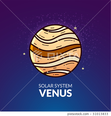 450x468 Planet Venus Vector Illustration