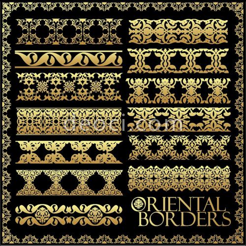 500x500 Vector Ornate Traditional Patterns Of Borders Material Eps Files