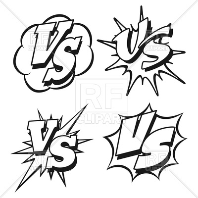 400x400 Black And White Versus Emblems Vector Image Vector Artwork Of