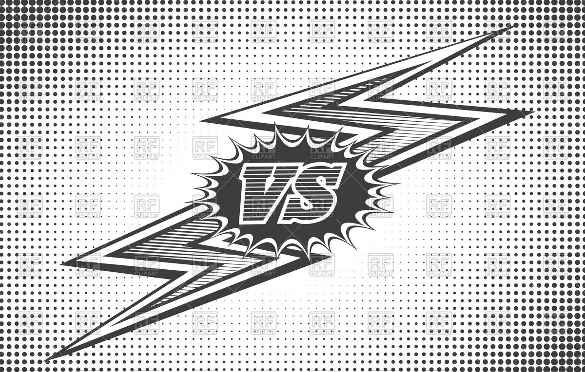 1200x764 Versus Letters Background In Retro Pop Art Style Vector Image