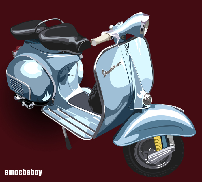 700x631 Vespa Vector By Amoebabloke