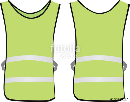 500x390 Green Safety Vest. Vector Illustration Stock Image And Royalty
