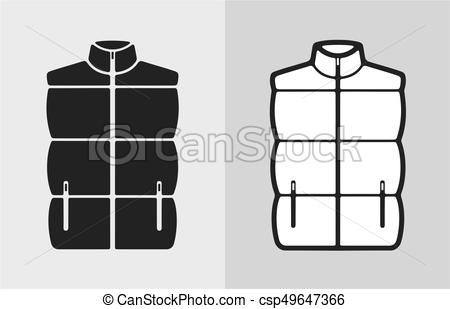 450x309 Quilted Vest. Vector Illustration Of Winter Quilted Waistcoat