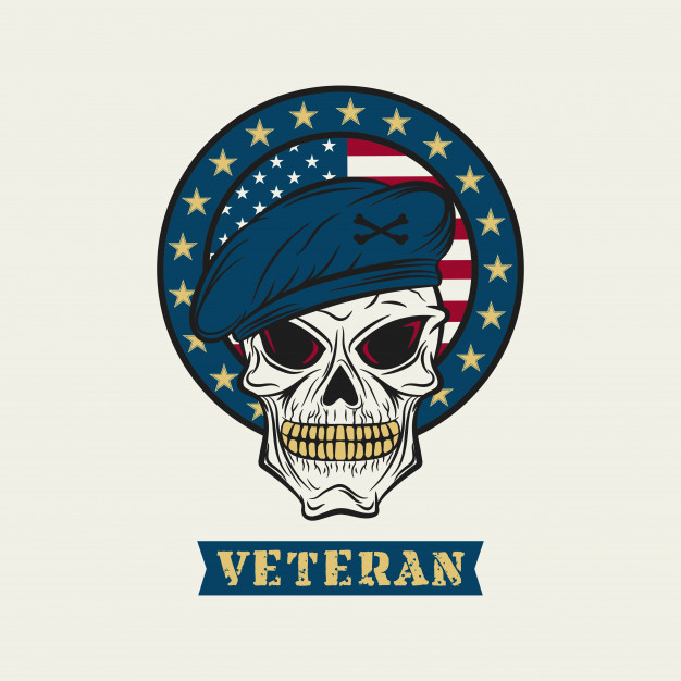626x626 Veteran Skull Vector Premium Download