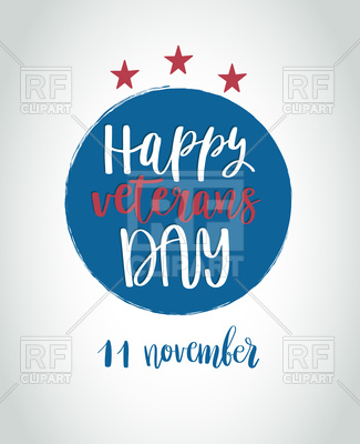 325x400 Happy Veterans Day Lettering Vector Image Vector Artwork Of
