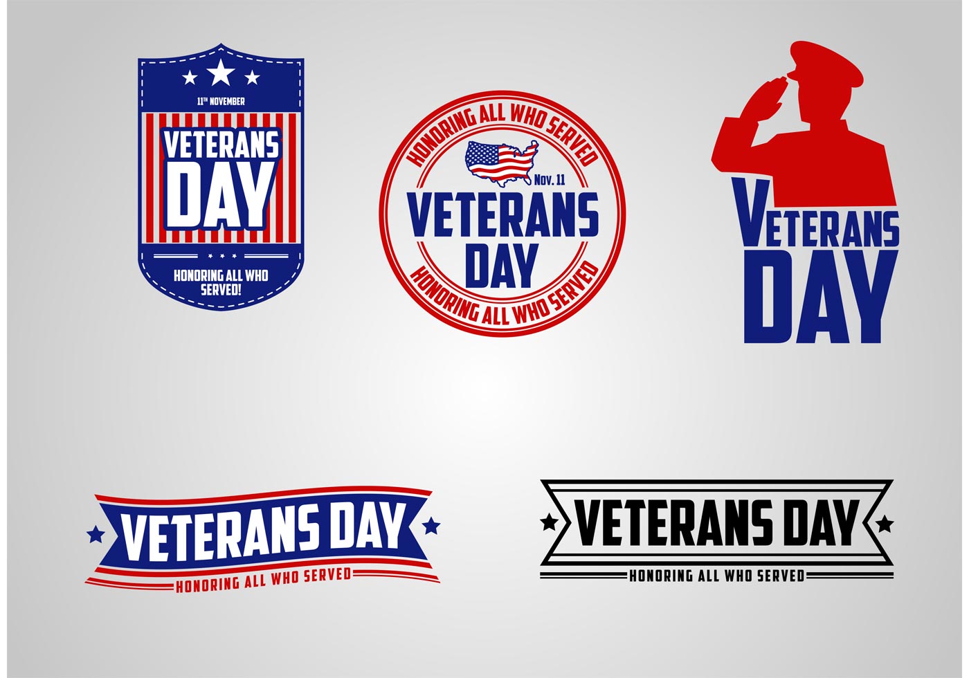 1400x980 Veterans Day Free Vector Art