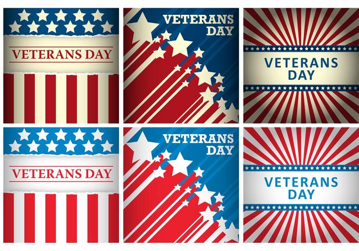 700x490 Veterans Day Vector Cards