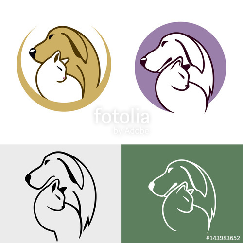 500x500 Abstract Design Concept For Pet Care, Shops, Food, Veterinary