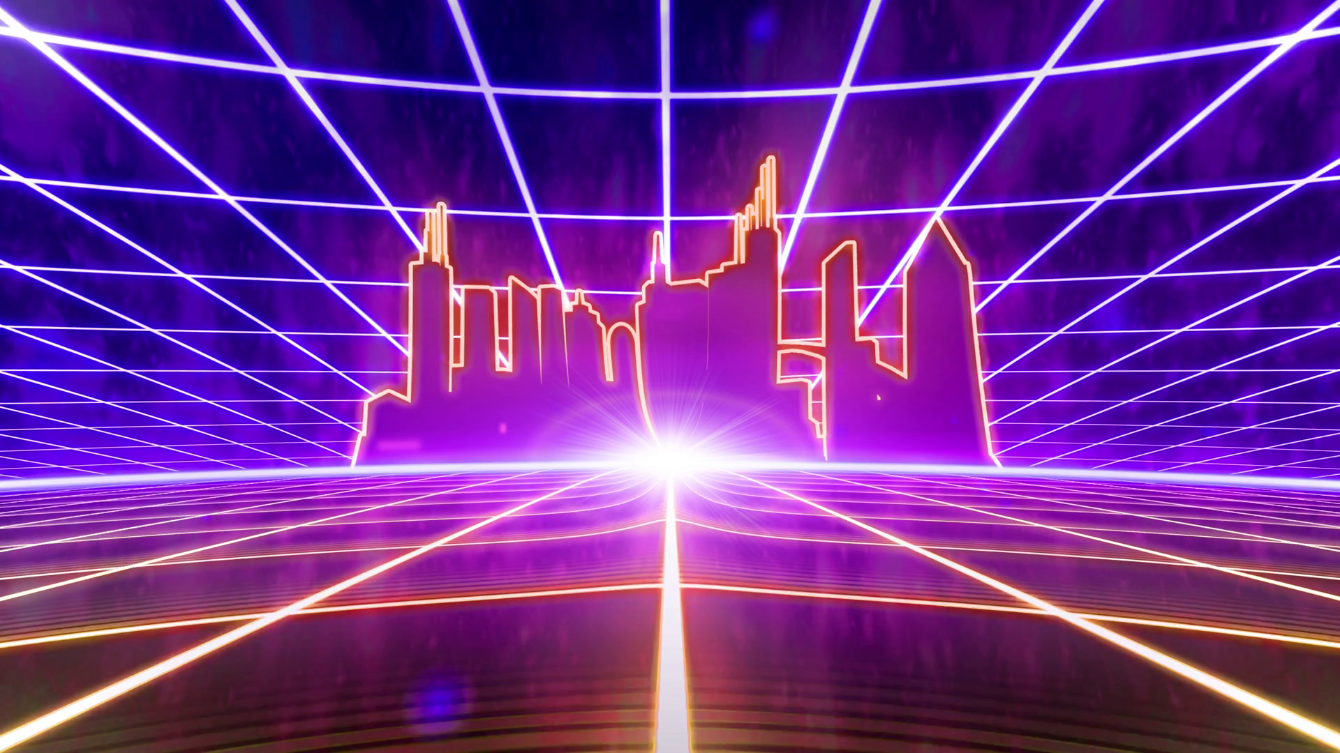 1920x1080 Retro 80s Vhs Tape Video Game Intro Landscape Vector Arcade