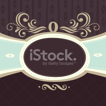 440x440 Victorian Banner Stock Vector