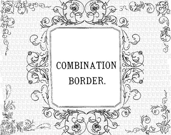 570x452 Vintage Vector Clip Art Antique Victorian Border Combinations Diy