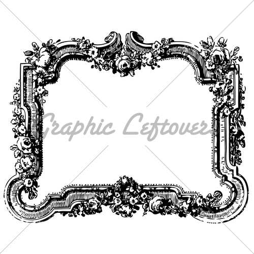500x500 Vector Victorian Floral Frame Gl Stock Images