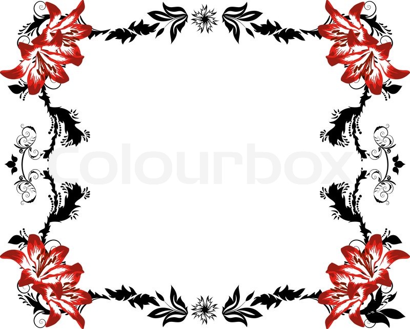 800x642 Abstract Floral Vector Frame Backgrounds In Victorian Style