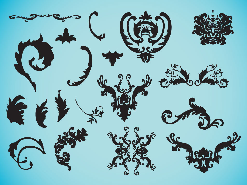 1024x768 Decorative Victorian Vectors