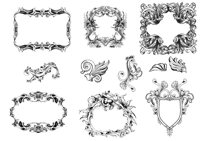 700x490 Victorian Frames Vector Pack