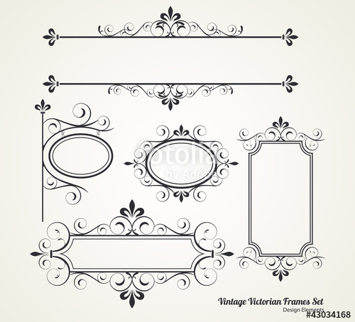 500x454 Vintage Victorian Frame Set Stock Image And Royalty Free Vector