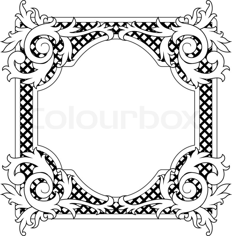 786x800 Vintage Frame In Victorian Style For Design As A Background