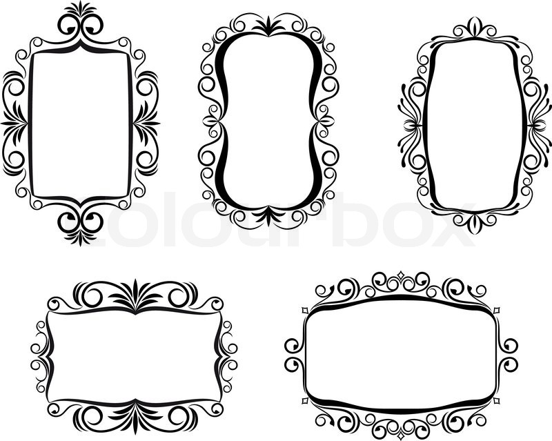 800x639 Vintage Frame In Victorian Style For Ornate And Design Stock