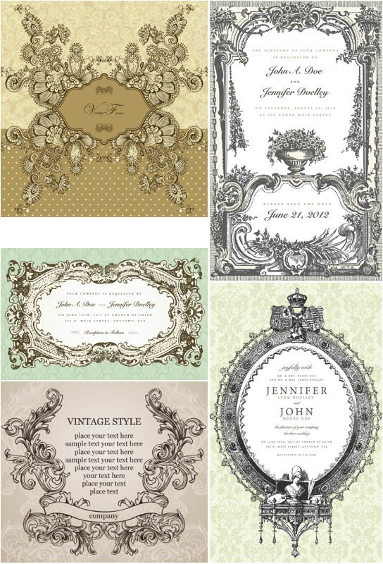 544x800 Decorative Victorian Frames Vector Resources Vectors