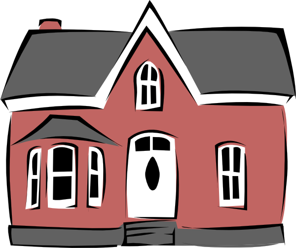 600x503 Simple Victorian House Clipart